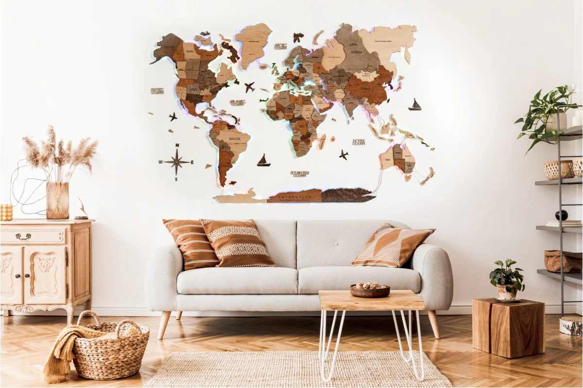 Room after installing Enjoy The Wood Multicolor map