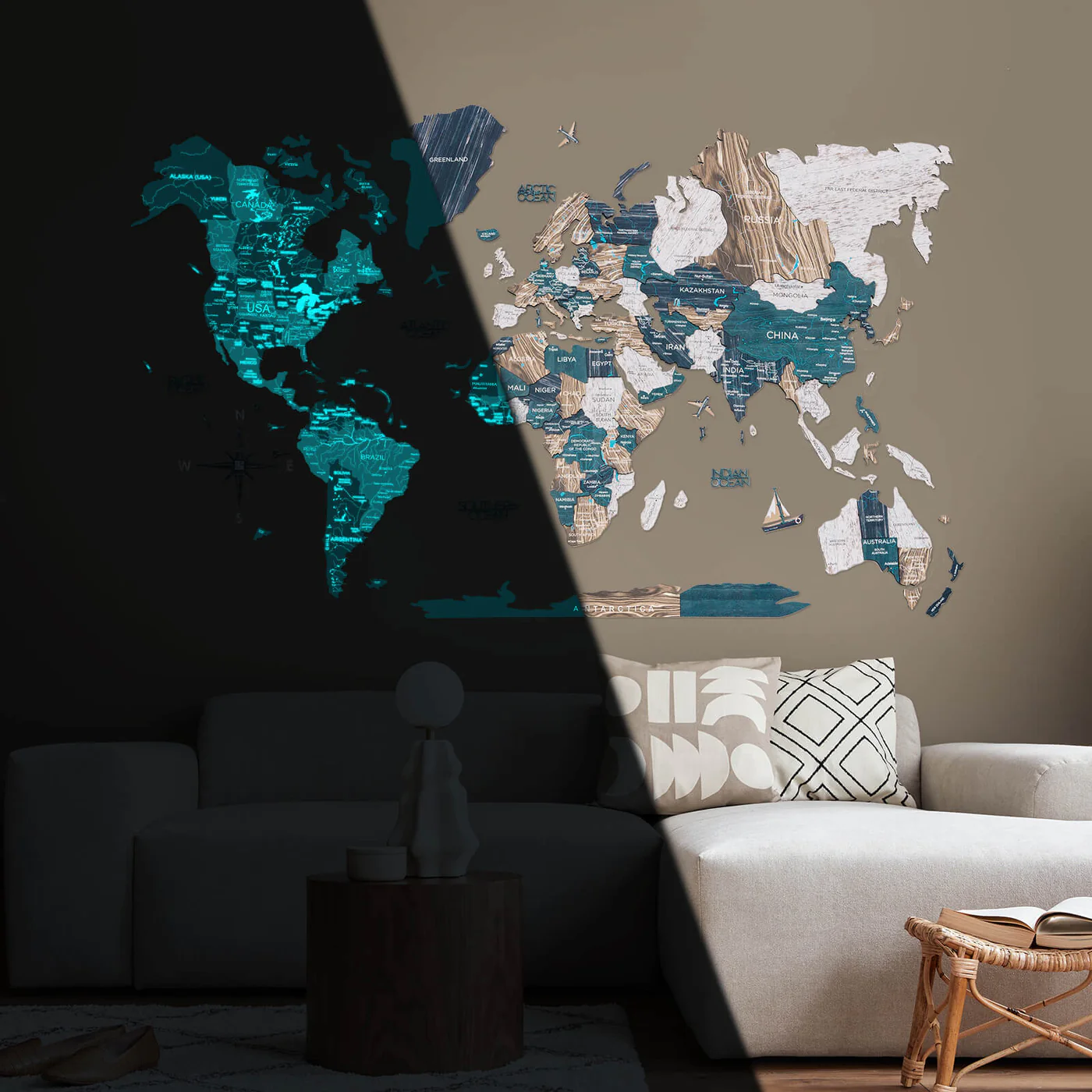 Enjoy The Wood Mystery map that glows in the dark