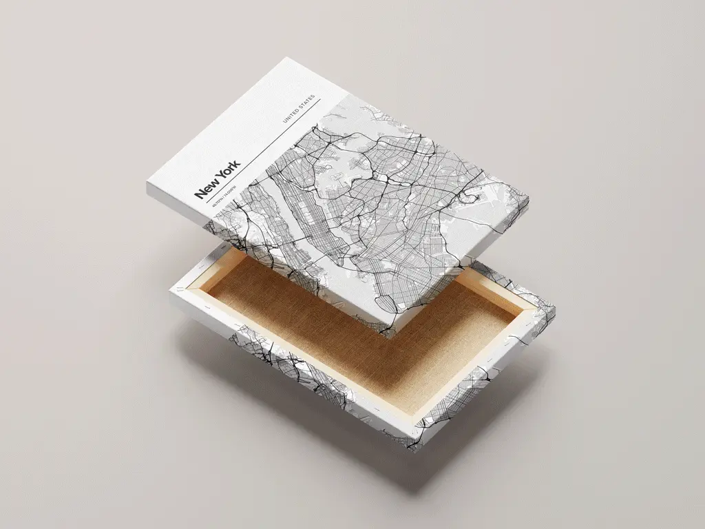 Mapiful canvas map print of New York City